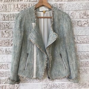 Leifsdottir Anthropologie Tweed Blazer Jacket 8